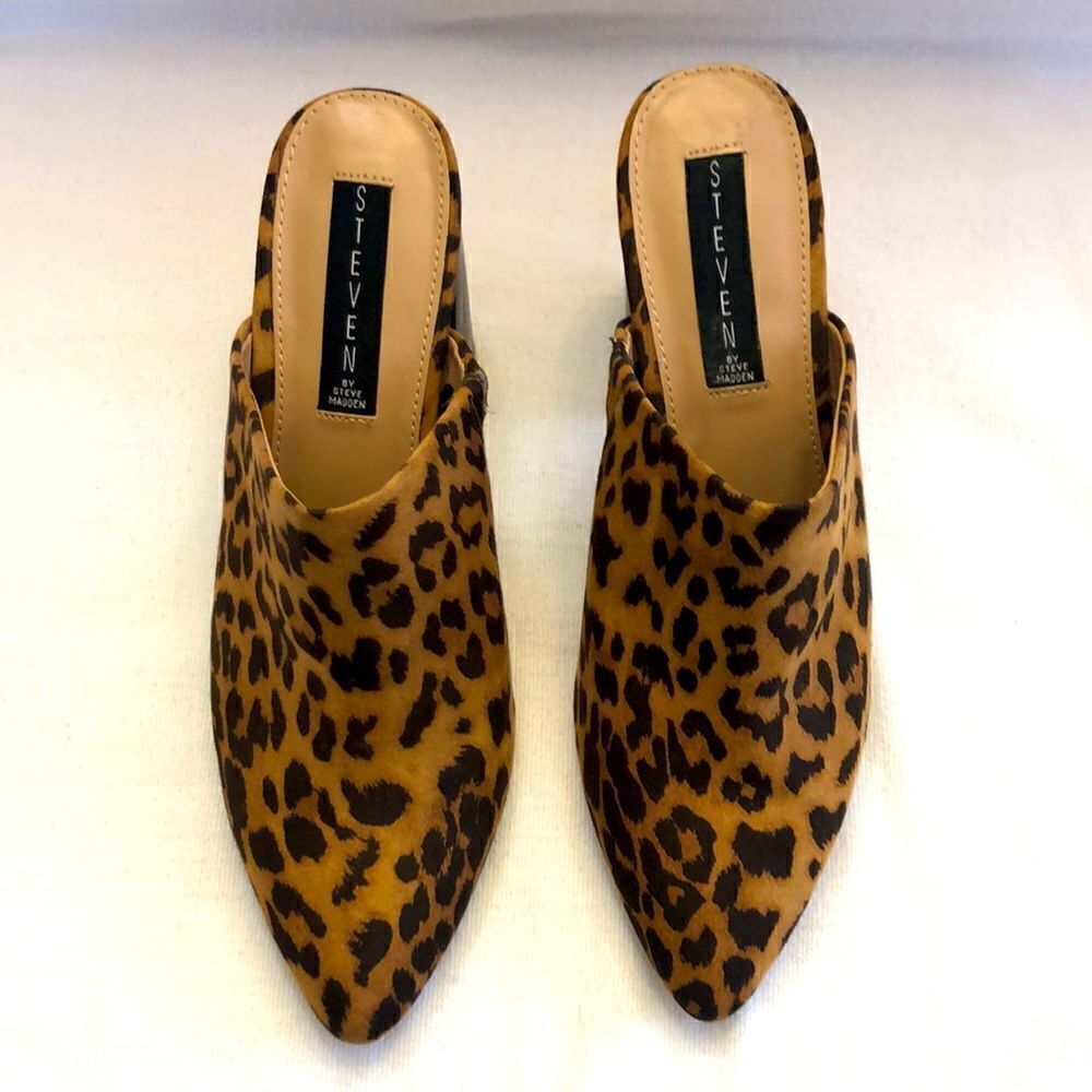 Steven by Steve Madden neva leopard mules slip on… - image 2